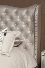 The Upholstered Bed Combines Deep Tufts with Gem-Like Buttons for a Look that is Steeped in Tradition and Elegance