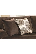 Chocolate Solid and Chocolate Swirl Patterned Pillows