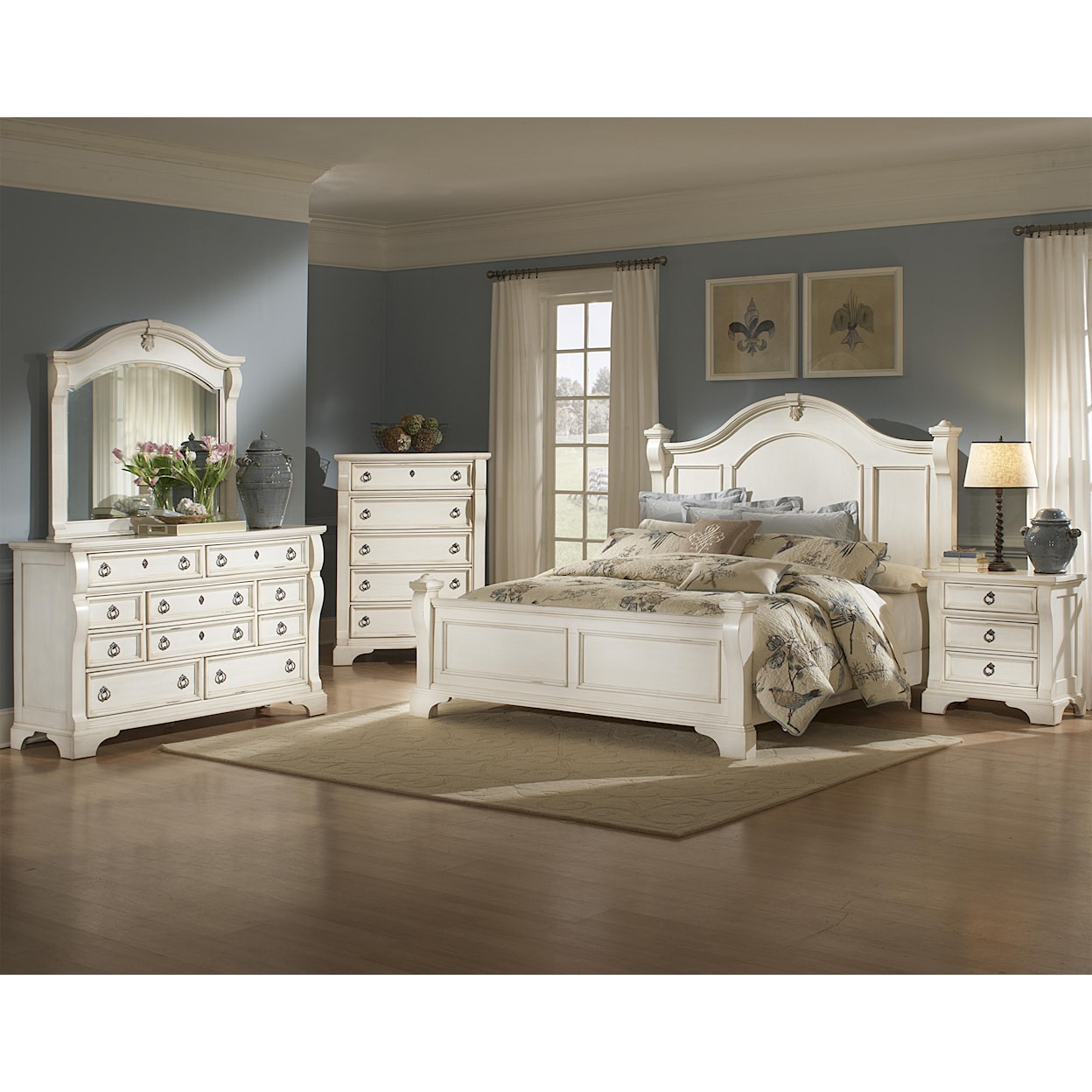 American Woodcrafters Heirloom King Bedroom Group