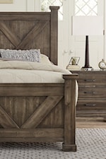 Artisan & Post Cool Rustic Traditional Solid Wood King Panel Bed