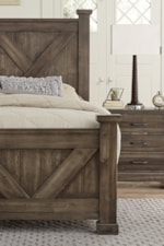 Artisan & Post Cool Rustic Traditional Solid Wood Queen Panel Bed