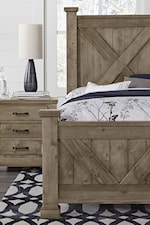 Artisan & Post Cool Rustic Rustic Farmhouse King Barndoor Panel Bed