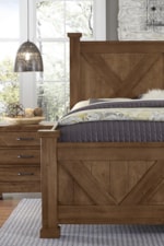 Artisan & Post Cool Rustic Rustic Farmhouse Queen Barndoor Bed with Storage Footboard