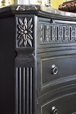 Inlaid Marble Top Featured on Dresser and Night Stand