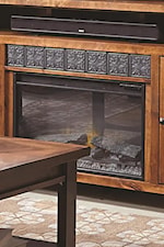 Fireplace Console Offers a Built-In Electric Fireplace
