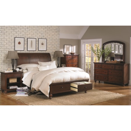 4-Piece California Sleigh King Bedroom Group