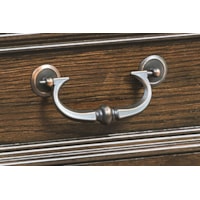 Traditional Copper Finished Bail Pulls Found on Drawers Throughout Collection