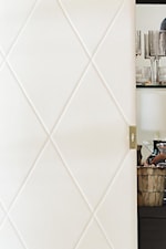 Elements like Quilted White Leather on Door Fronts and Table Tops Emanate the Look of Favorite Fashion Accessories