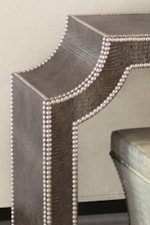 Tables Wrapped in Hornback Crocodile Embossed Leather Pull from the Look of Designer Handbags