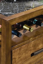 Wine Rack and Stone Top Inserts in Sideboard