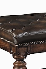 Rich Tufted Leather With Nail Head Trim