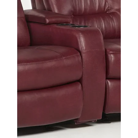 Small-Scale Power Reclining Sofa with Chic Button Tufting