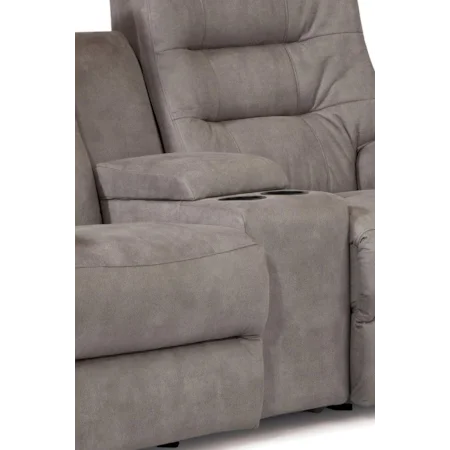 Casual Reclining Sofa with Automotive-Inspired Design