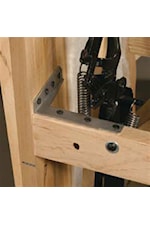 All corners and joints of the products are double doweled, blocked, glued and screwed into position for strength.  For added durability, steel 'L' brackets are added.