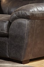 Pillow Topped Arms Provide Comfort While Seam Stitching Creates a Casual Accent
