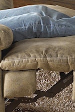 Front Base Detail of Leg Pillow and Recliner Open