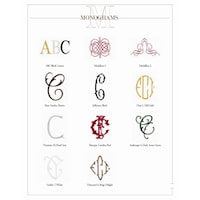 Make Your Mark with Assorted Initialed Monograms and Decorative Flourishes