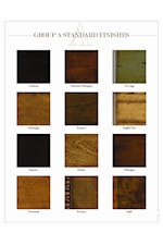 Additional Standard Wood Finishes Available on Exposed Wood Pieces