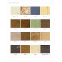 Additional Wood Finishes Include Crackled, Painted and Antiqued Styles