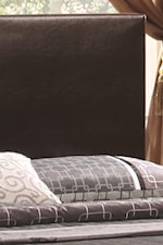 Brown Leather Upholstered Headboard