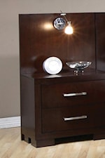 Nightstand and Light on Pier Bed
