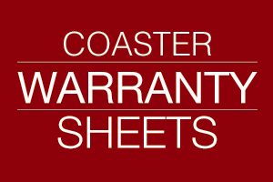 Coaster Warranty Sheets