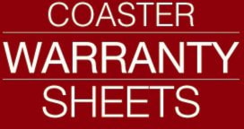 Coaster Warranty Sheets