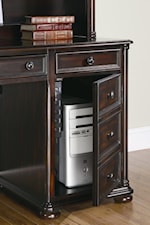 Hidden Computer Tower Storage in Credenza