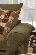 Smooth Rounded Arms and Toss Pillow Backs Create Elegant Detail within a Casual Collection