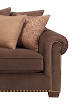 Gently Rolled Arms Are Accented By Glittering Nailhead Trim. 