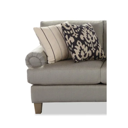 Transitional Sofa with Rolled Panel Arms
