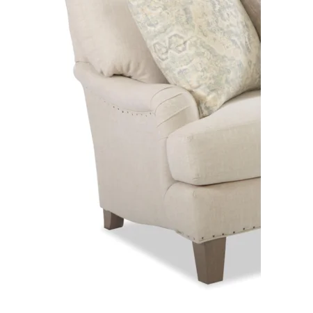 Transitional English-Arm Sofa with Vintage Tack Trim