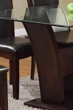 Glass Top Table Features Beveled Edges & a Convenient Storage Shelf 