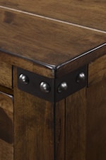 Crown Mark Curtis Rustic 9 Drawer Dresser and Beveled Mirror Combo