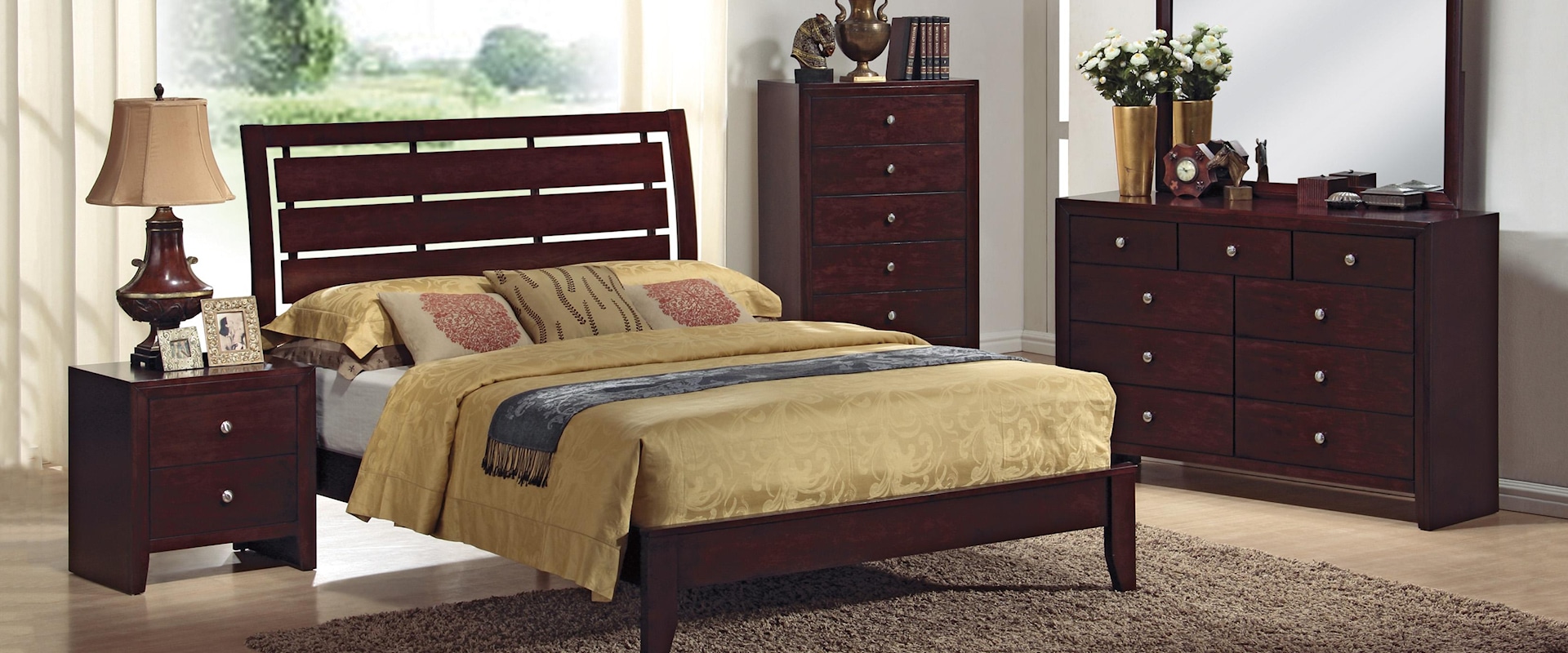 Evan Contemporary 5-Piece Bedroom Group - Queen