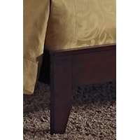 Low Profile Platform Bed Base with Tapered Raised Legs