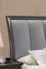 Crown Mark Jaymes California King Storage Bed with Upholstered Headboard