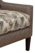 Straight Track Arms and Tapered Wood Legs Work Together to Create a Contemporary Accent