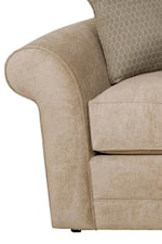 Flared Tapered Arms of Sofa