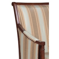 Fabric Upholstery Compliments Smooth Finished Wood, Creating Stream-Lined Looks of Cottage Sophistication