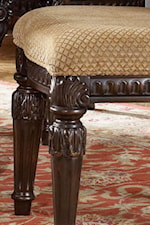 Tapered Legs with Fluted Detailing as well as an Upholstered Seat 