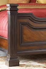 Solid Bed Posts with Fluted Detailing as well as Sloped Footboard