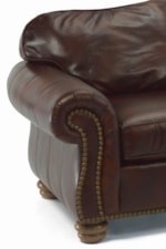 Supple Leather Adds a Luxurious Feel to this Sofa.