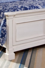 Footboard Features Raised Panels, Simple Molding and Block Feet