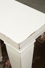 Simple Table Top Corners with Distressed White Paint