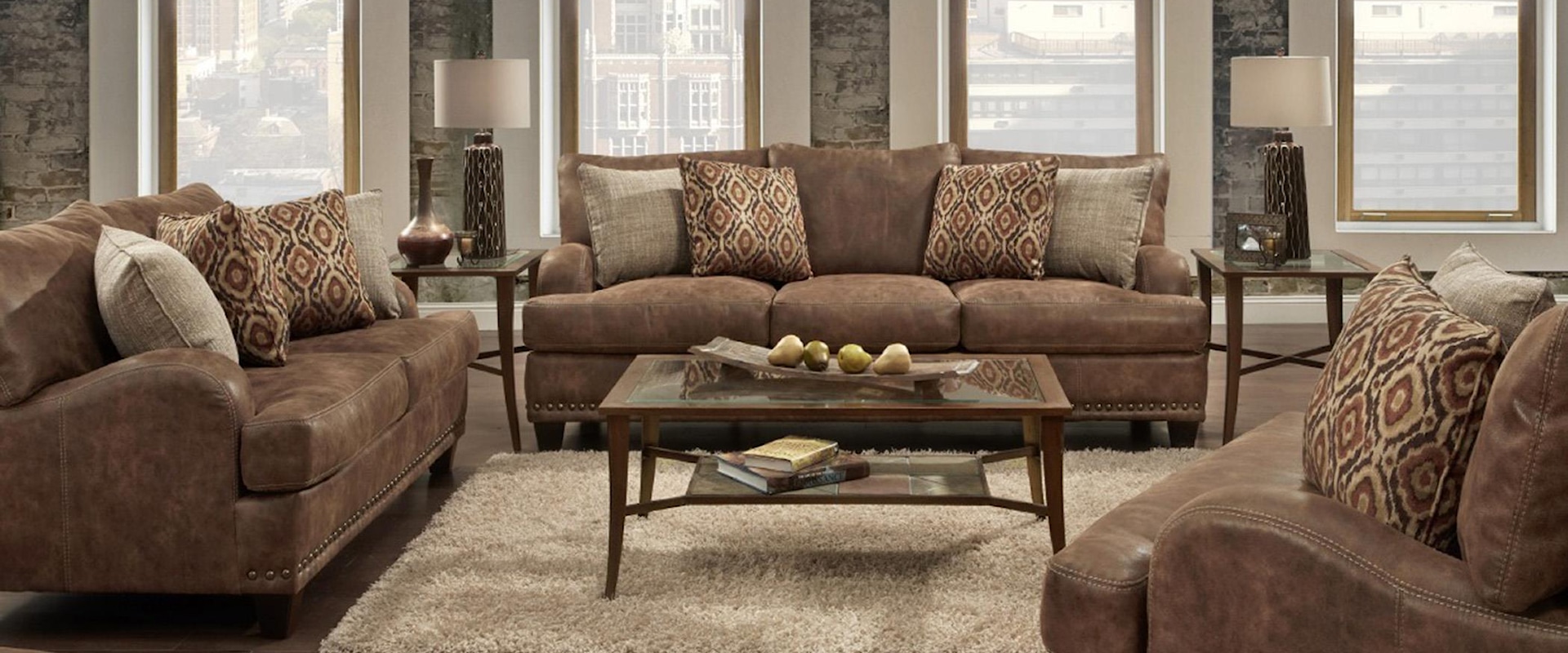 Traditional 4-Piece Stationary Living Room Group