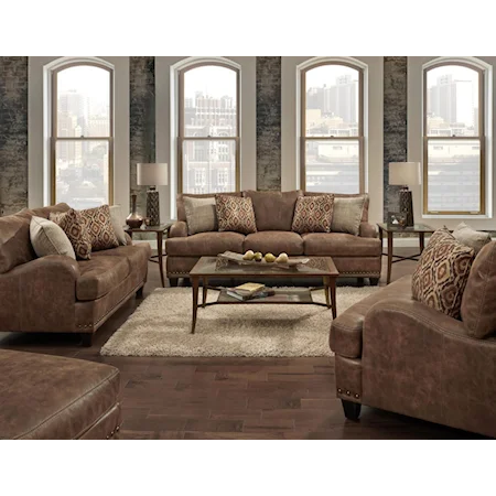 Traditional 4-Piece Stationary Living Room Group