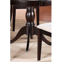 Round Table Features Beautiful Turned Pedestal Base