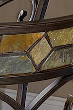 Stained Glass Style Slate Accents add Rustic Color