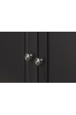 Round, Brushed Nickel Hardware